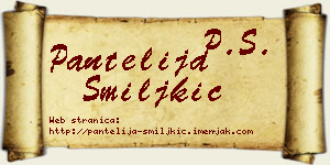 Pantelija Smiljkić vizit kartica